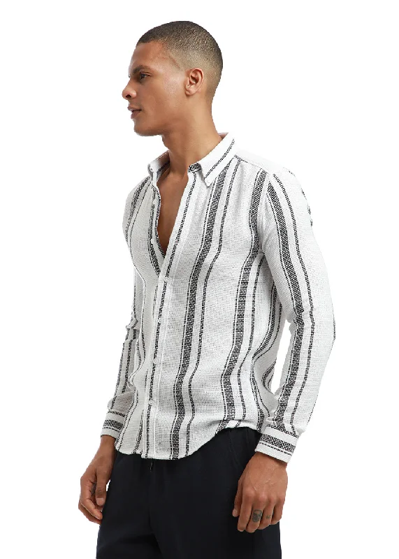 Men's Versatile Dress Shirts for Multiple OccasionsAspect Stripe White shirt
