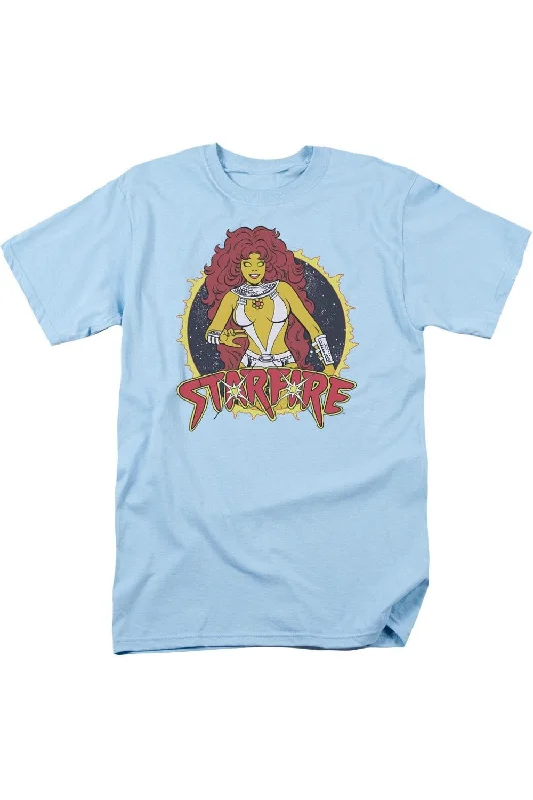Men's Shirts with Embroidered DesignsDC Comics Starfire Short Sleeve Adult Tee / T-Shirt Men's Shirts with Embroidered DesignsDC Comics Starfire Short Sleeve Adult Tee / T-Shirt