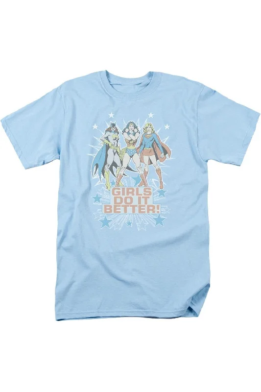 Men's Shirts with Animal PrintsDC Comics Girls Do It Better Short Sleeve Adult Tee / T-Shirt Men's Shirts with Animal PrintsDC Comics Girls Do It Better Short Sleeve Adult Tee / T-Shirt