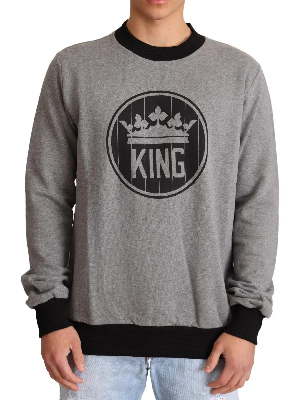 Versatile Men's Zip-Up SweatersDolce & Gabbana Elegant Crown Motif Crewneck Men's Sweater Versatile Men's Zip-Up SweatersDolce & Gabbana Elegant Crown Motif Crewneck Men's Sweater