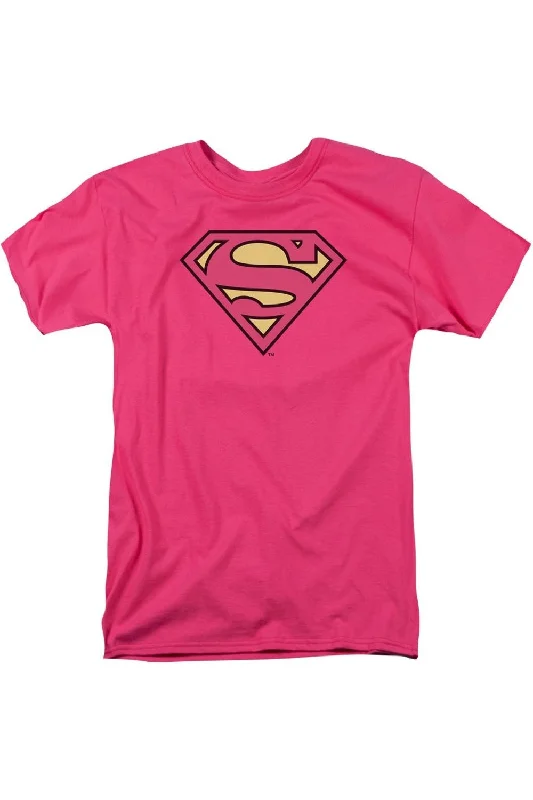 Men's Shirts with Pin CollarsDC Comics Superman Classic Logo Short Sleeve Adult Tee / T-Shirt Men's Shirts with Pin CollarsDC Comics Superman Classic Logo Short Sleeve Adult Tee / T-Shirt