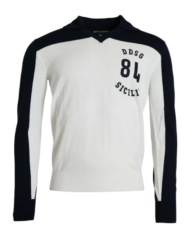 Trendy Men's Oversized SweatersDolce & Gabbana SICILIA Henley Shirt Pullover Men's Sweater Trendy Men's Oversized SweatersDolce & Gabbana SICILIA Henley Shirt Pullover Men's Sweater