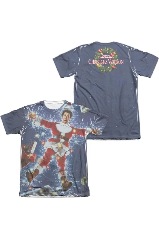 Men's Casual Shirts for Everyday WearChristmas Vacation Electrified (Front/Back Print) Adult Poly/Cotton Short Sleeve Tee / T-Shirt Men's Casual Shirts for Everyday WearChristmas Vacation Electrified (Front/Back Print) Adult Poly/Cotton Short Sleeve Tee / T-Shirt