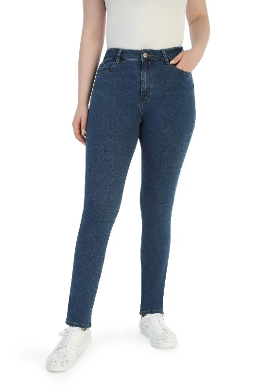 Tall length Wonder Denim Jeans | Mid Blue | 6612RR