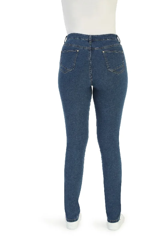 Tall length Wonder Denim Jeans | Mid Blue | 6612RR