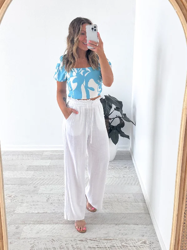 Alessia Culottes - White