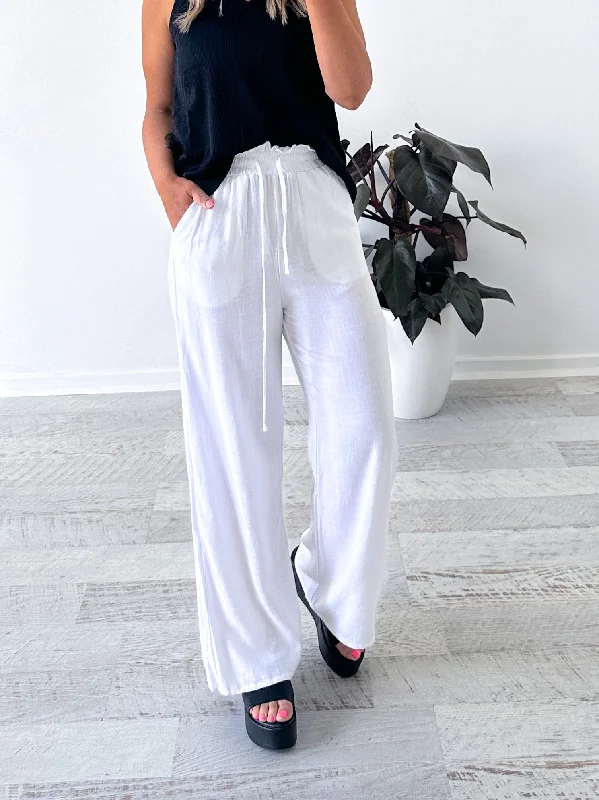 Alessia Culottes - White