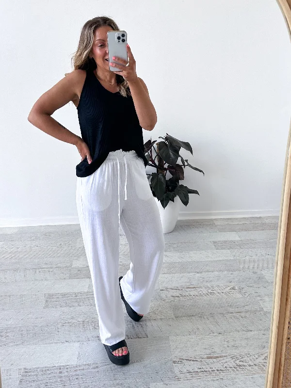 Alessia Culottes - White