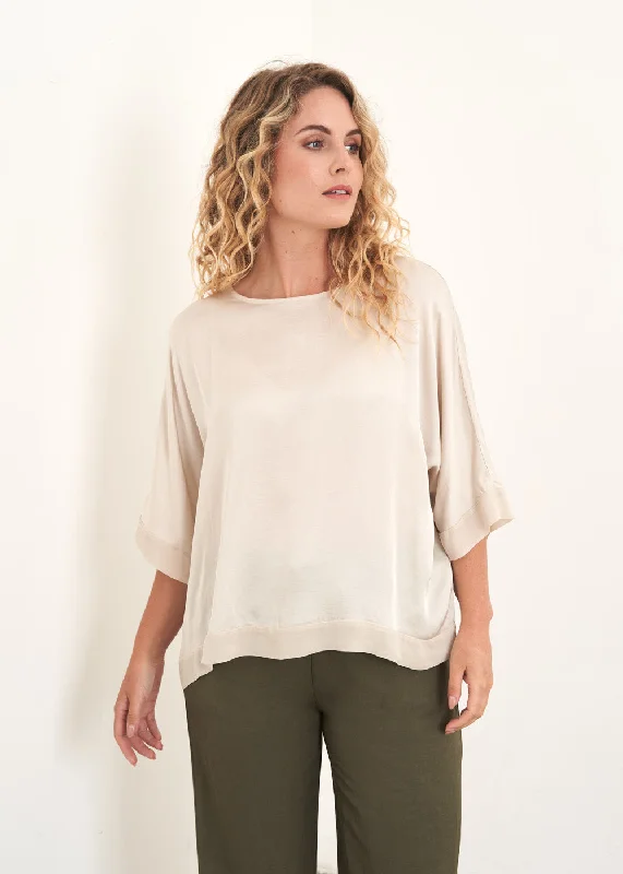 AMBROSE 3/4 SLEEVE TOP - OATMEAL