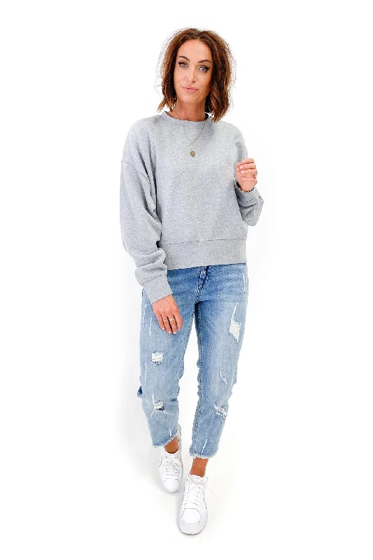 AS Colour Oversized Crew Grey Marle