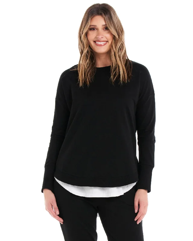 Betty Basics Lucy French Terry Sweat Black