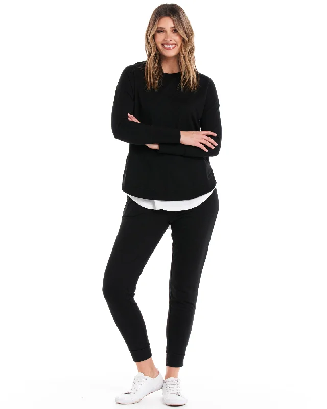 Betty Basics Lucy French Terry Sweat Black