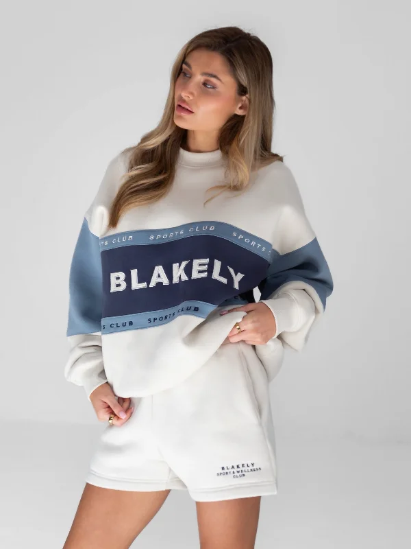 Alpine Oversized Jumper - Navy/Chalk