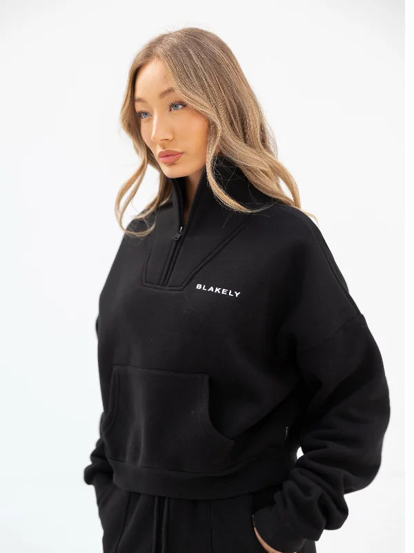 Everyday 1/4 Zip Jumper - Black