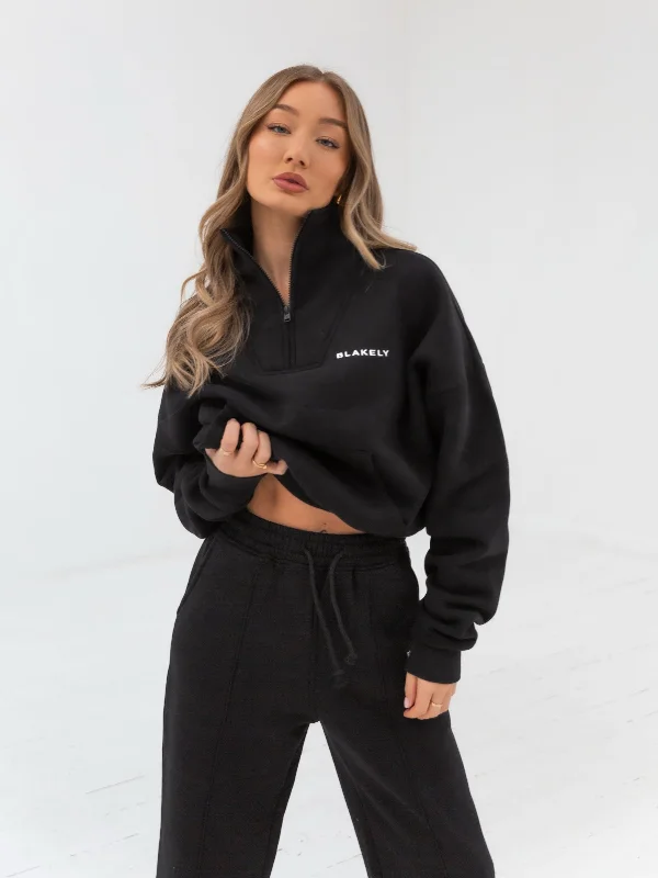 Everyday 1/4 Zip Jumper - Black