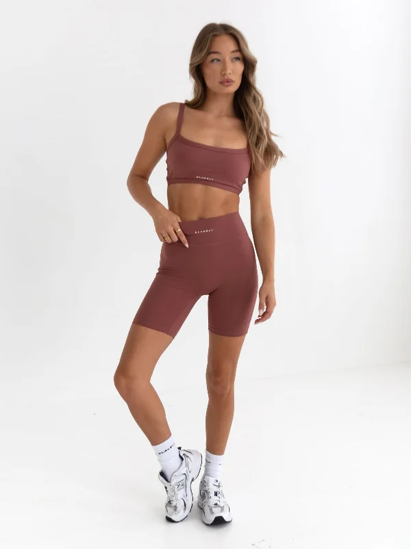 Studio Active Shorts - Burnt Mauve