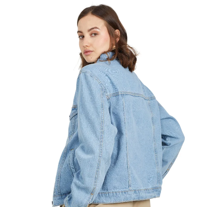 Brave Soul Bloom Denim Jacket - Light Wash