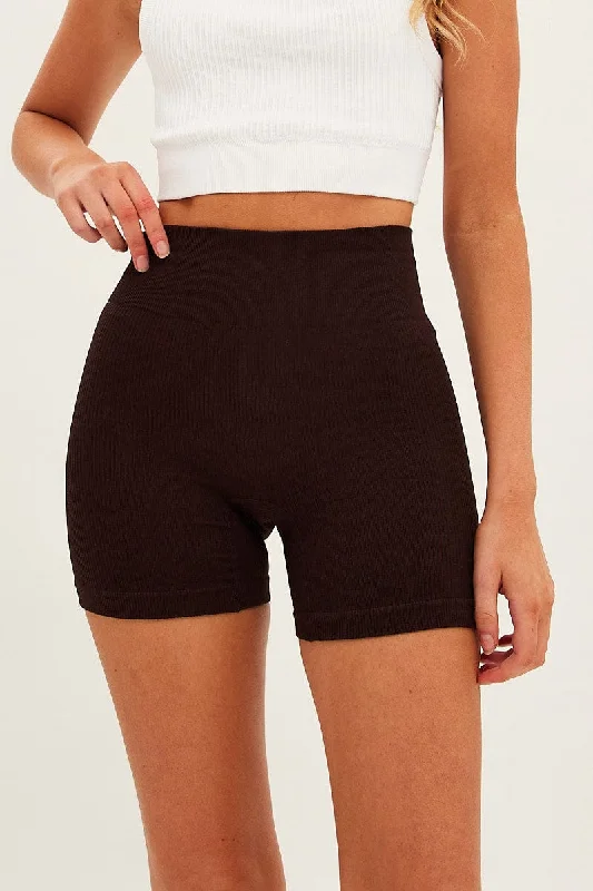 Brown Bike Shorts Seamless