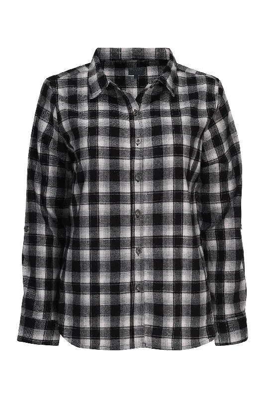 Brushed Check Shirt | BLACK WHITE CHECK | 6351ZR