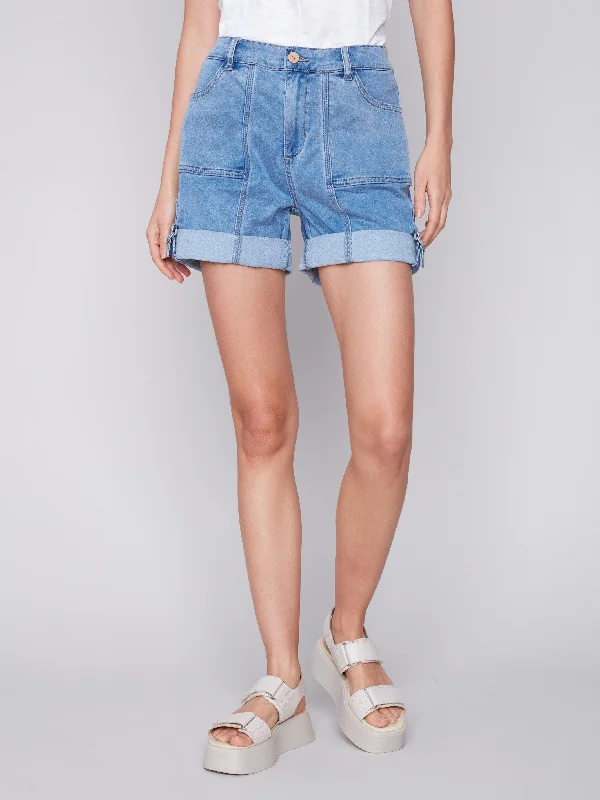 Canvas Cargo Shorts - Chambray