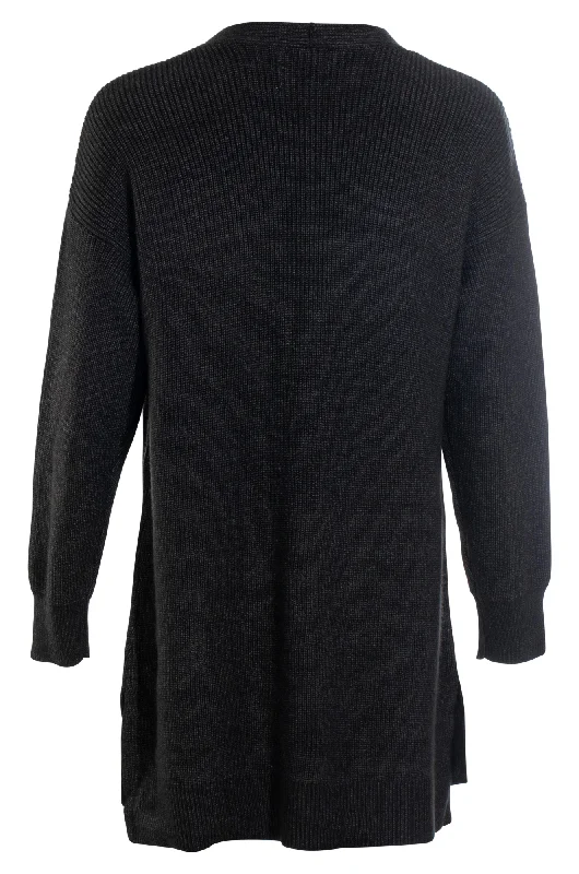 Luxe Knitwear long length Cardgian | CHARCOAL | 7338ZZ