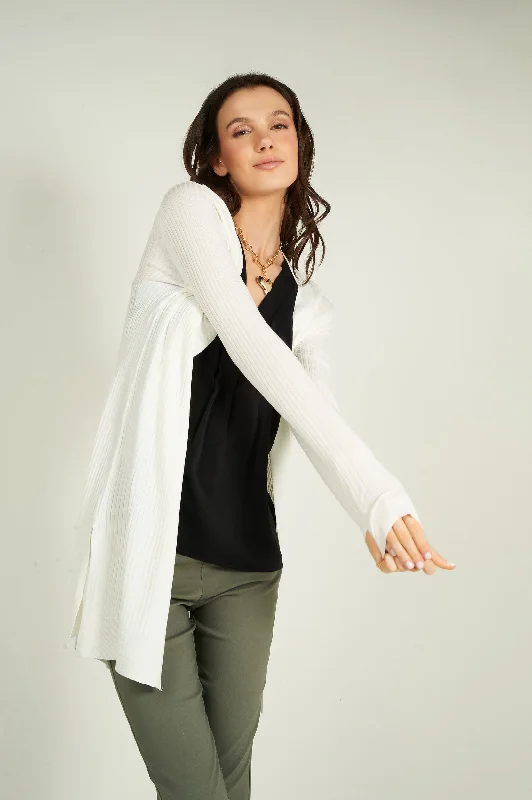 Cardigan long côtelé - 62380HY - (E-A8)