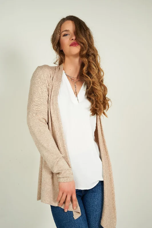 Cardigan mi-long ouvert - 13148 - (R-B3)