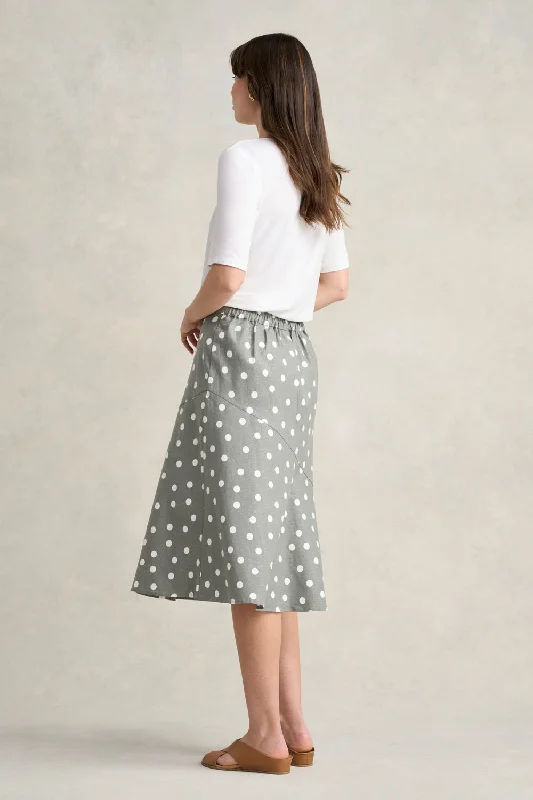 Printed Linen Skirt