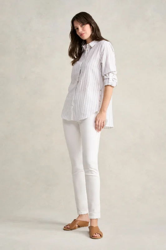 Stripe Side Button Shirt