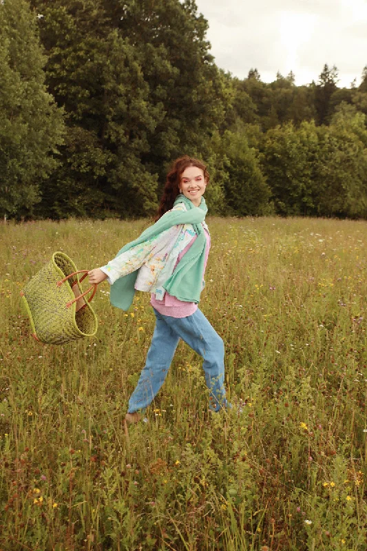 Colour Splash Buttoned Linen Jacket