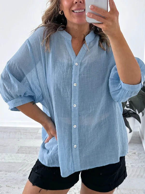 Mimi Blouse - Sky Blue