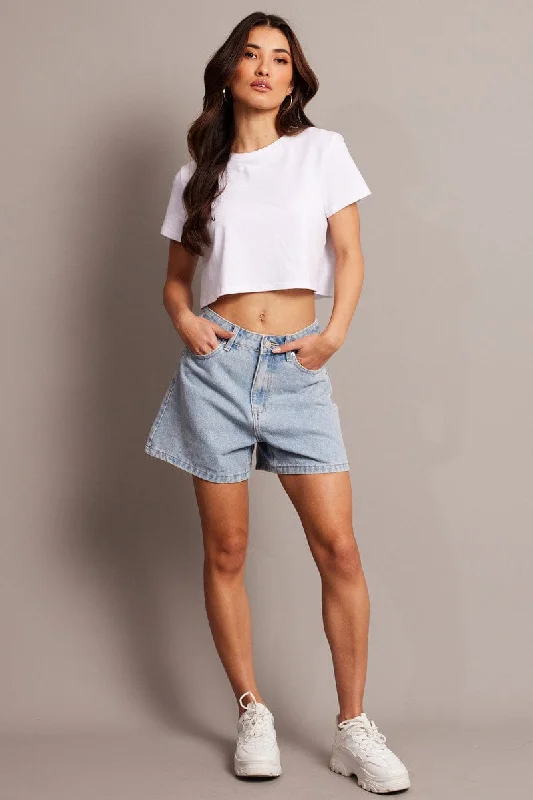 Denim Mom Denim Short High Rise