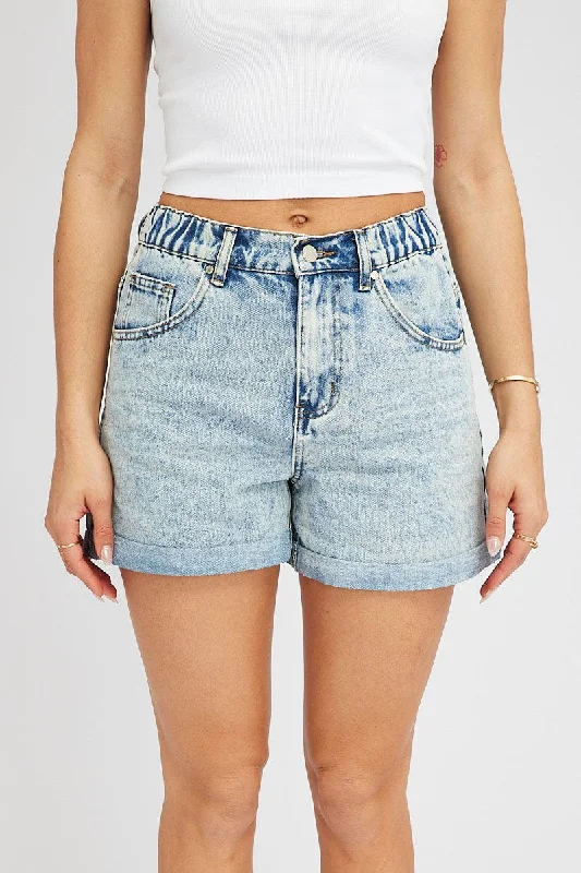 Denim Relaxed Denim Shorts