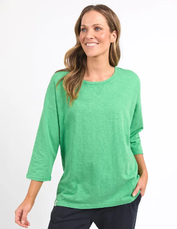 Elm Annie 3/4 Sleeve Tee Greenbriar