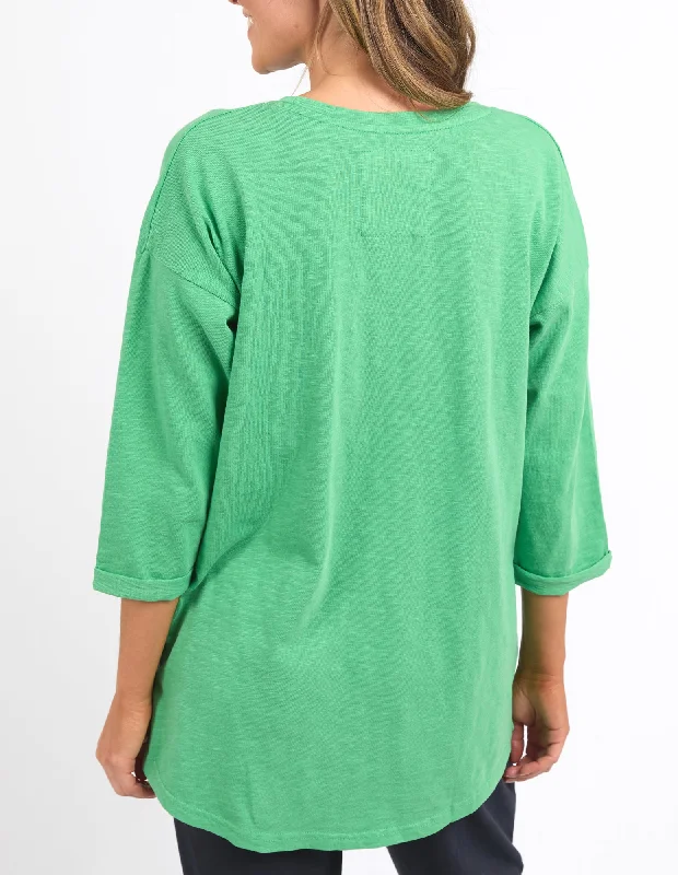 Elm Annie 3/4 Sleeve Tee Greenbriar