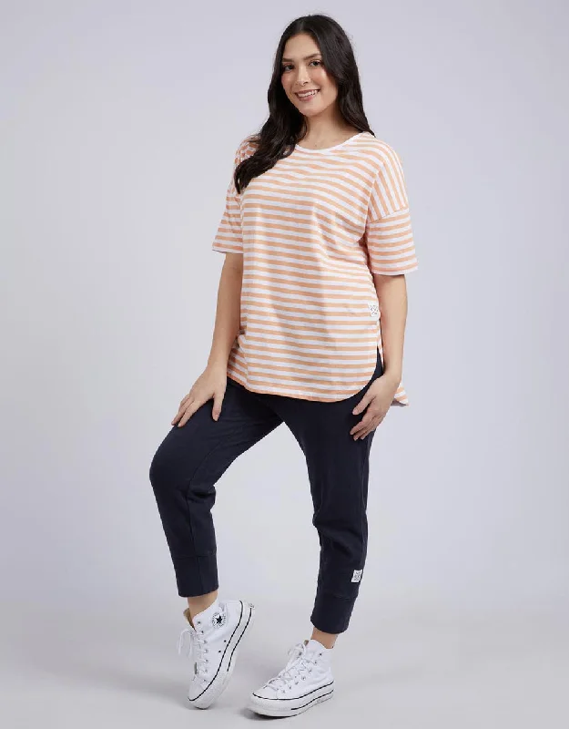 Elm Lauren S/S Tee Stripe Papaya