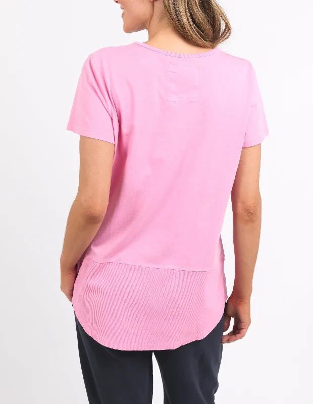 Elm Rib S/S Tee Strawberry Pink