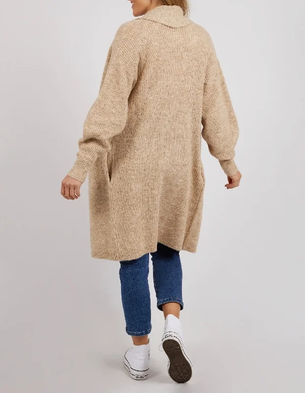 Elm Sylvie Longline Cardi Oatmeal