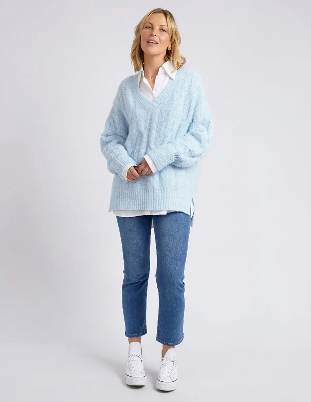 Elm Tallulah Cable Knit Blue Mist