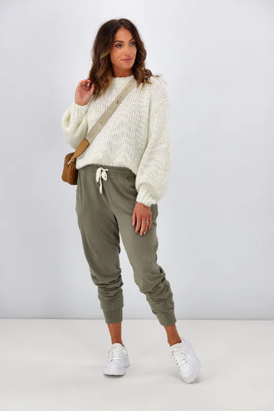 Elm Wash Out Lounge Pant Khaki