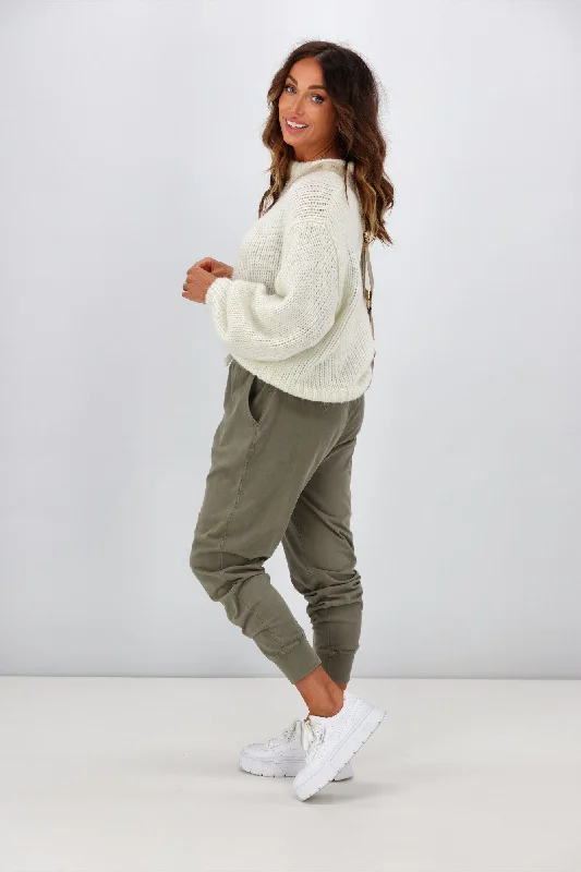 Elm Wash Out Lounge Pant Khaki