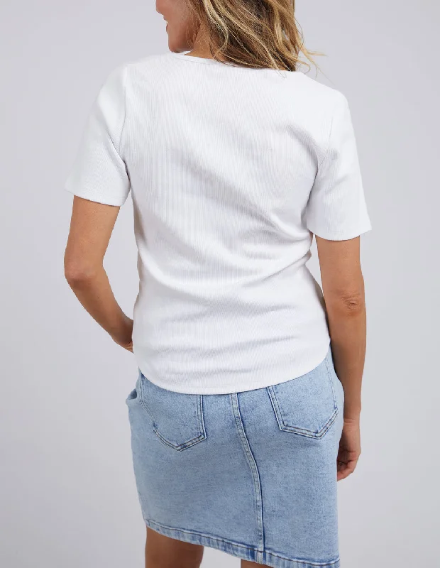 Foxwood Emmy Rib Tee White