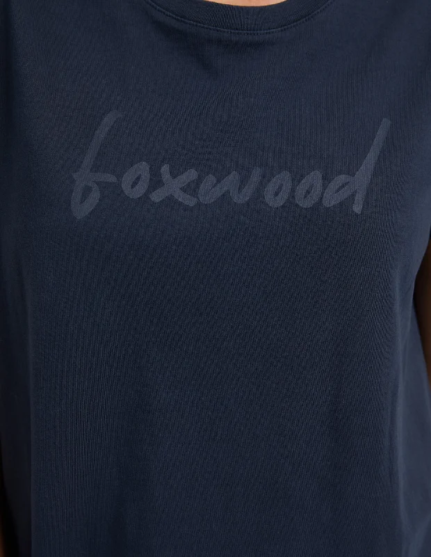 Foxwood Signature Tee Dress Navy