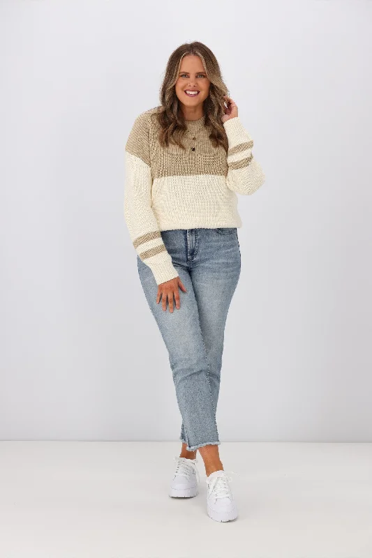 Foxwood Sophie Knit Crew Oat White