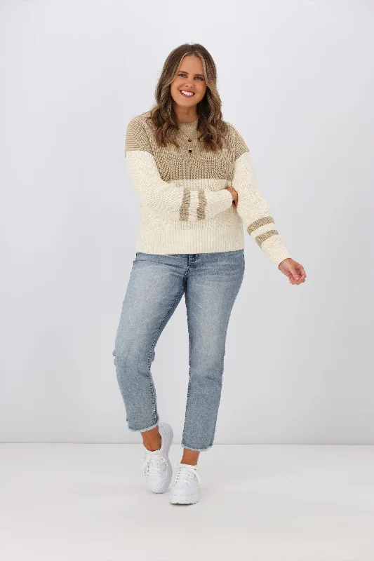 Foxwood Sophie Knit Crew Oat White