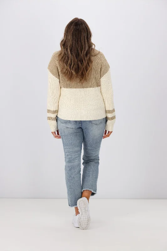 Foxwood Sophie Knit Crew Oat White