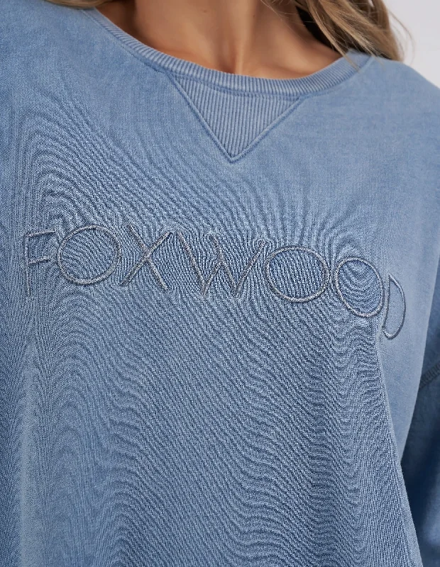 Foxwood Washed Simplified Crew Blue