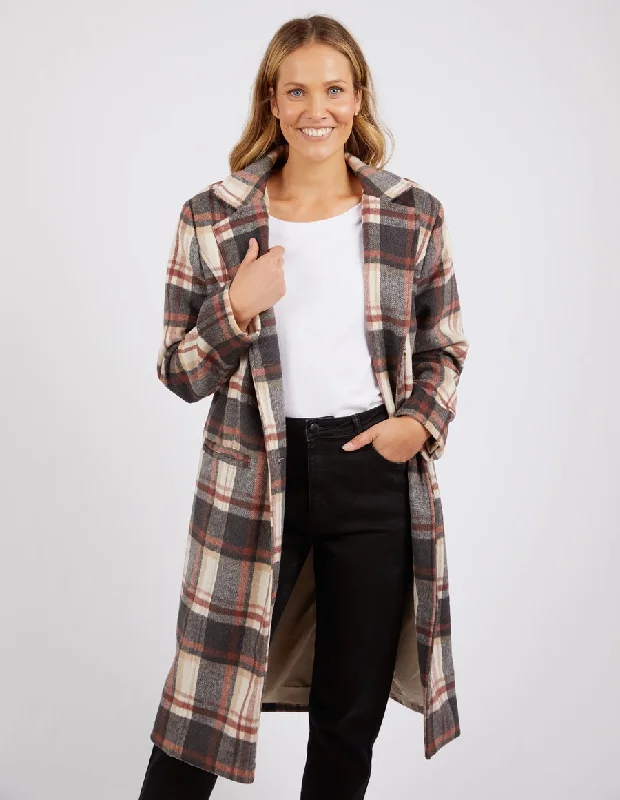 Foxwood Westward Coat Rust Tan Check