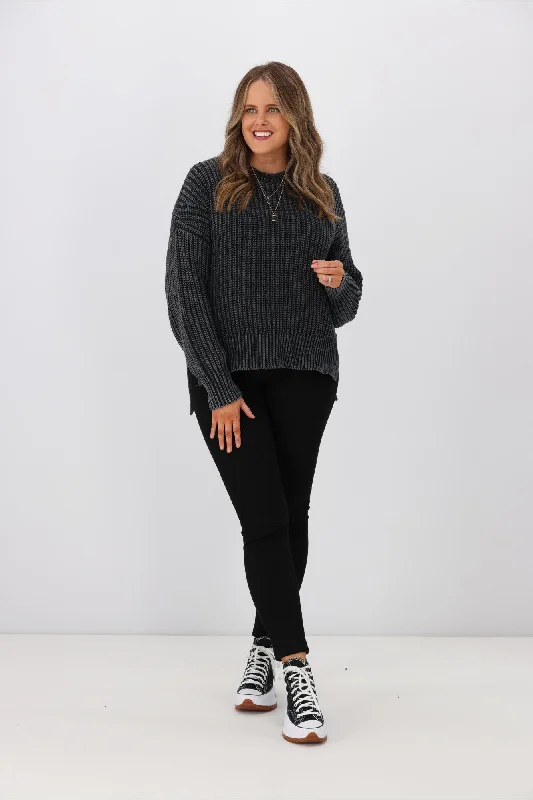 Foxwood Winnie Knit Crew Black