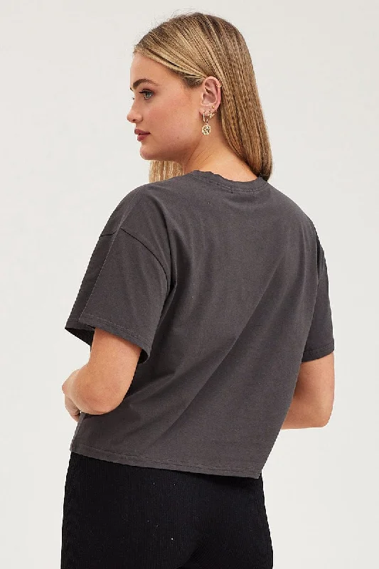 Grey Graphic T Shirt